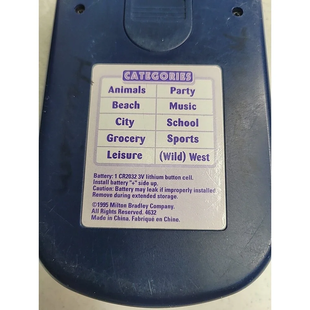 Vintage Electronic Handheld HANGMAN Game 1995 Milton Bradley Tested Works Words